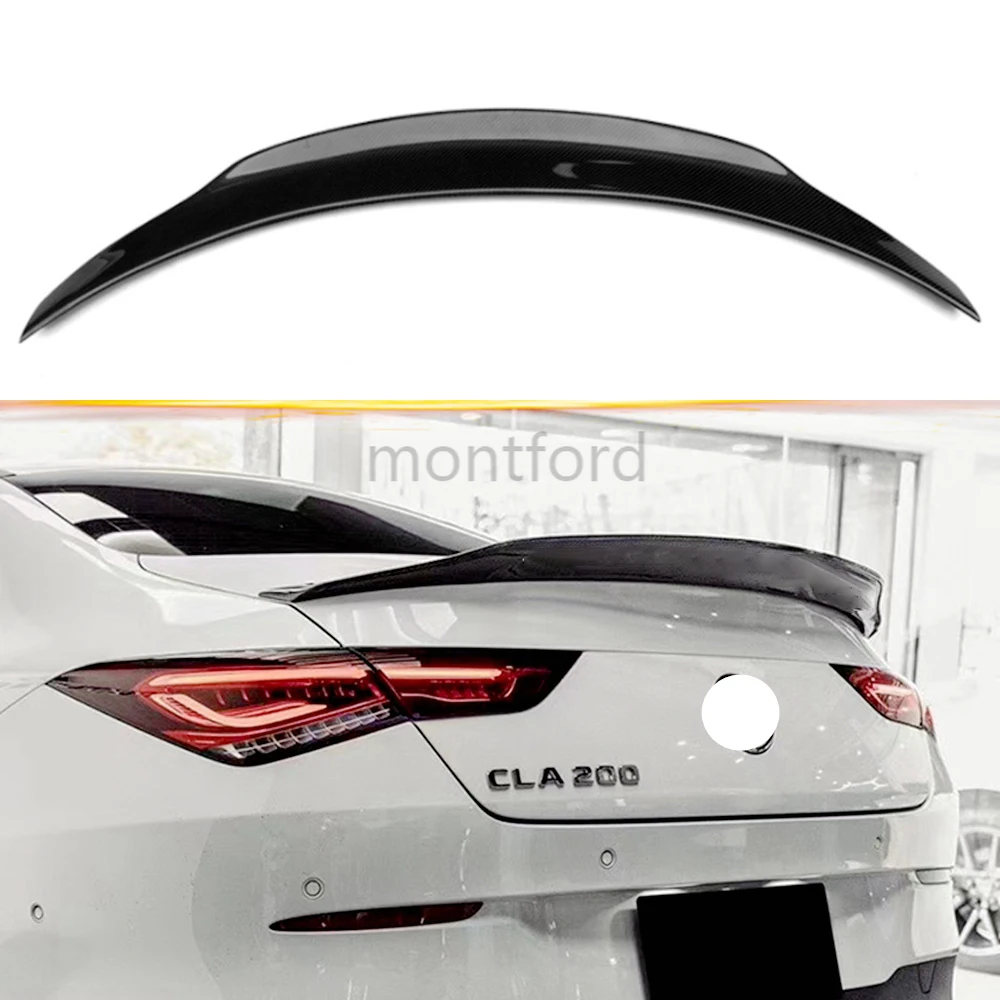 

Задний спойлер C118 для Mercedes Benz CLA Class W118 2019-2020 CLA250 CLA200 CLA220 из углеродного волокна, спойлер для заднего крыла автомобиля, спойлер для багажника