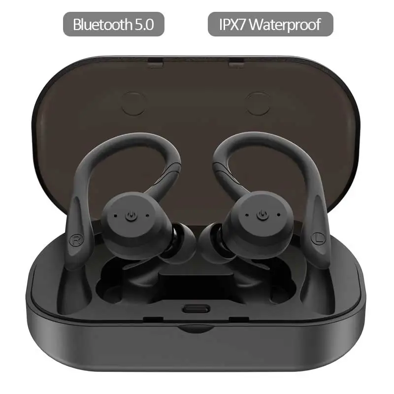 Настоящие Bluetooth V5.0 наушники TWS IPX7 водонепроницаемые мини Двойные беспроводные наушники 3D стерео звук беспроводная гарнитура для спорта вождения