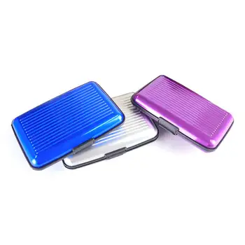 

1pc Aluminum Scanning Protect Card Holder Bankcard Blocking Wallet Credit Card Hard Case Scanning Protect Card Holder
