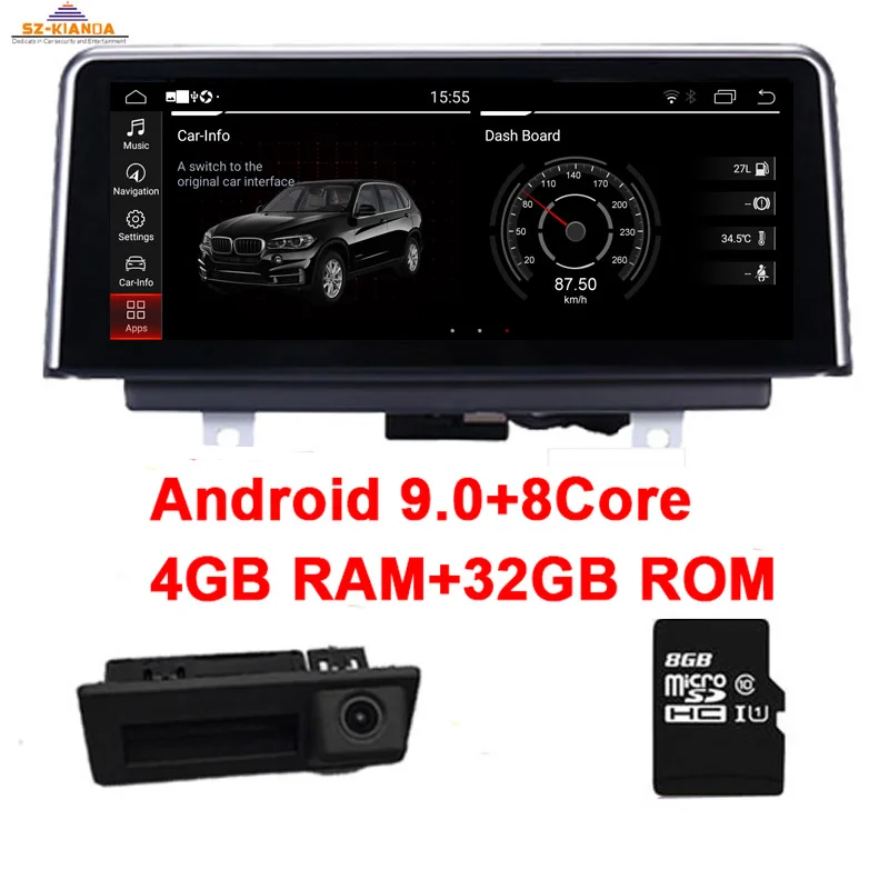 Автомобильный DVD-плеер 4 Гб ОЗУ + 32 ПЗУ 8 ядер Android 9 0 для BMW X5 E70 X6 E71 GPS-навигация CIC CCC