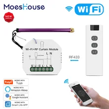 WiFi RF Smart Curtain Module Switch for Electric Roller Shutter Motor Tuya Wireless Remote Control Work with Alexa Google Home Family Intelligence System WiFi RF Smart Curtain Module Switch for Electric Roller Shutter Motor Tuya Wireless Remote Control Work with Alexa Google Home Family Intelligence System