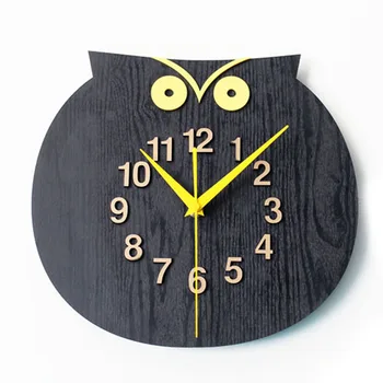 

Animal Wooden Cute Wall Clock Brief Pow Patrol Creative Design Modern Clocks Wood Wall Watch Wandklok Home Decor W