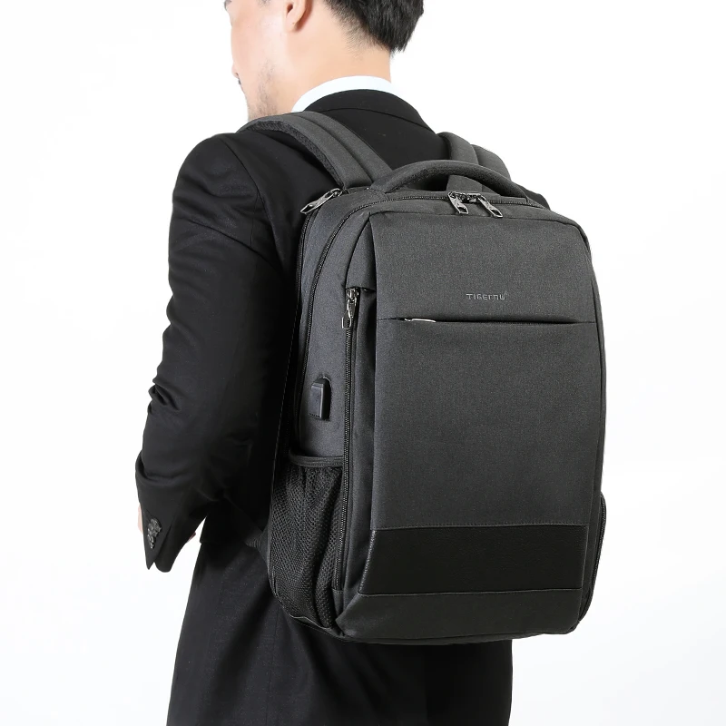 Tigernu мужской 15.6 ноутбук рюкзак USB зарядка рюкзаки мужчины тонкий брызгозащищенный противоугонные школьный рюкзак сумка женская мода