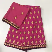 Новинка, швейцарская вуаль, кружевная ткань, высокое качество, Вышитое хлопковое кружево с французским тюлем, кружевная ткань, 5+ 2 ярдов/комплект! LCF1221