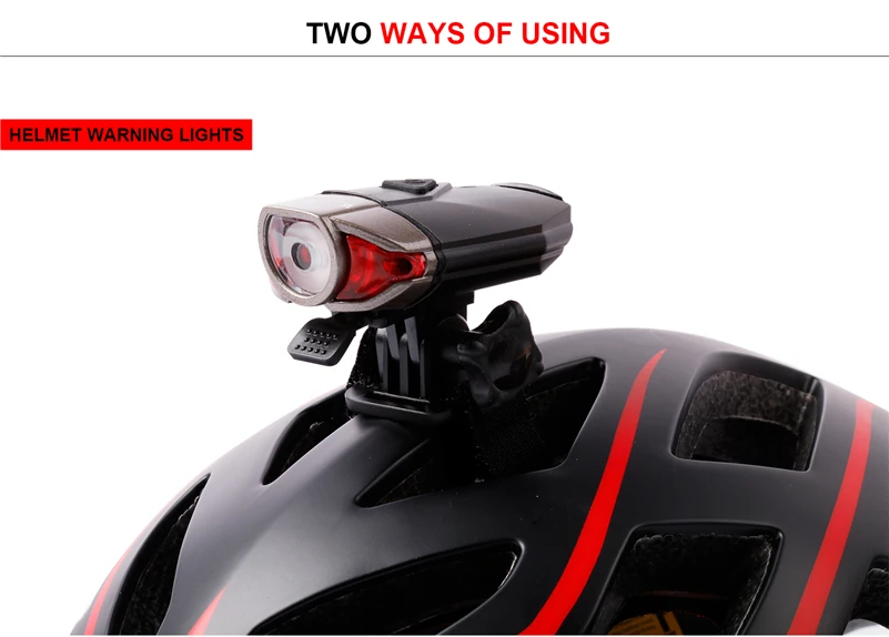 Bicycle front light suit for helmet light