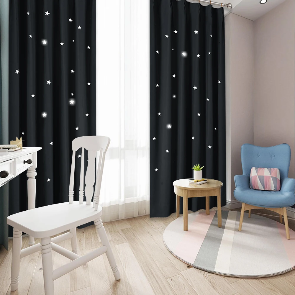 1 шт. драпировка для детской комнаты Звездная ночь|curtains for|blackout curtainscurtains for baby |