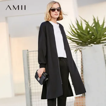 

Amii Minimalism Fashion Long Coat Women Personality Loose Three-dimensional Design Coat 11887048