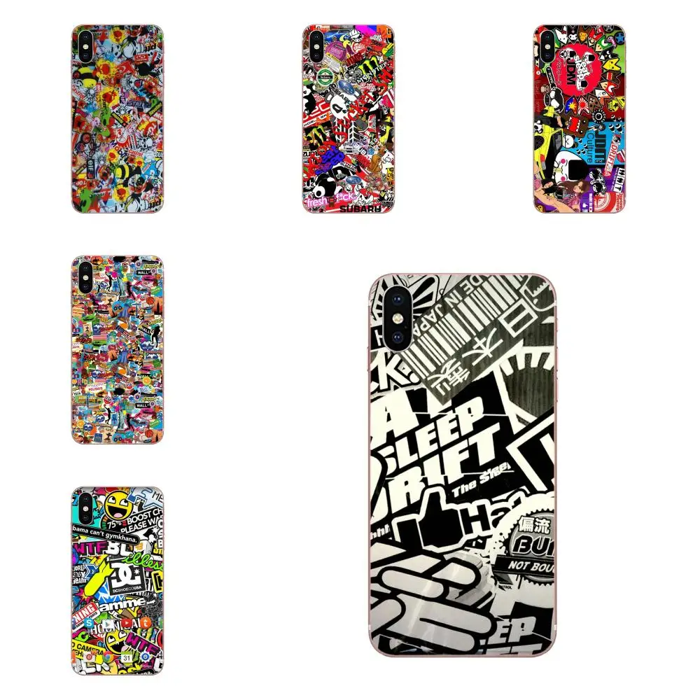 

Sticker Bomb Jdm For Xiaomi Redmi Mi 4 7A 9T K20 CC9 CC9e Note 7 9 Y3 SE Pro Prime Go Play Soft Silicone TPU Transparent Luxury
