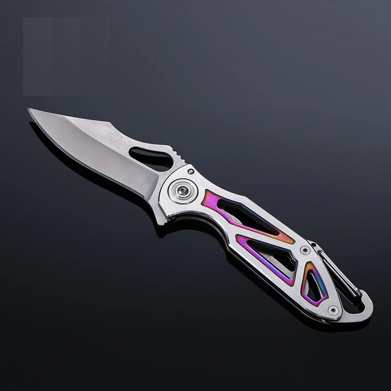 SANRENMU 7033 Карманный EDC Кемпинг выживания складной нож с ручкой из нержавеющей стали для охоты и путешествий - Цвет: orange