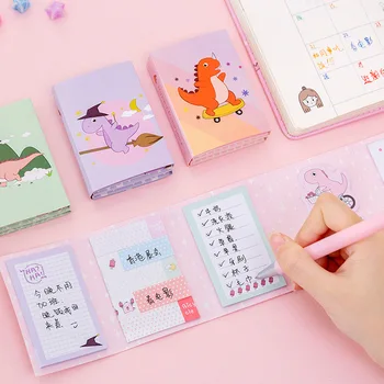 

Cute Dinosaur Memo Pad Kawaii 6 Folding Paper Sticky Notes Message Notepad For Kids Gifts School Office Stationery Supplies