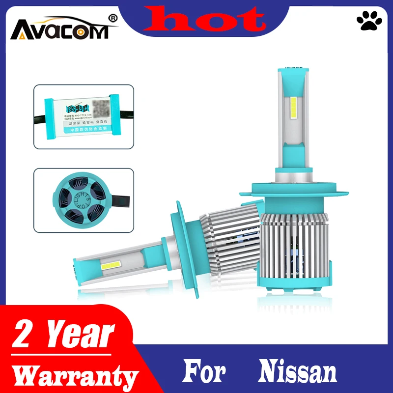 Avacom H4 светодиодный H7 Автомобильная фара h1 h11 h8 h9 9005 HB3 9006 HB4 турбо светодиодный 12 В 6500 К 72 Вт авто лампа для nissan Leaf/Lucino/March