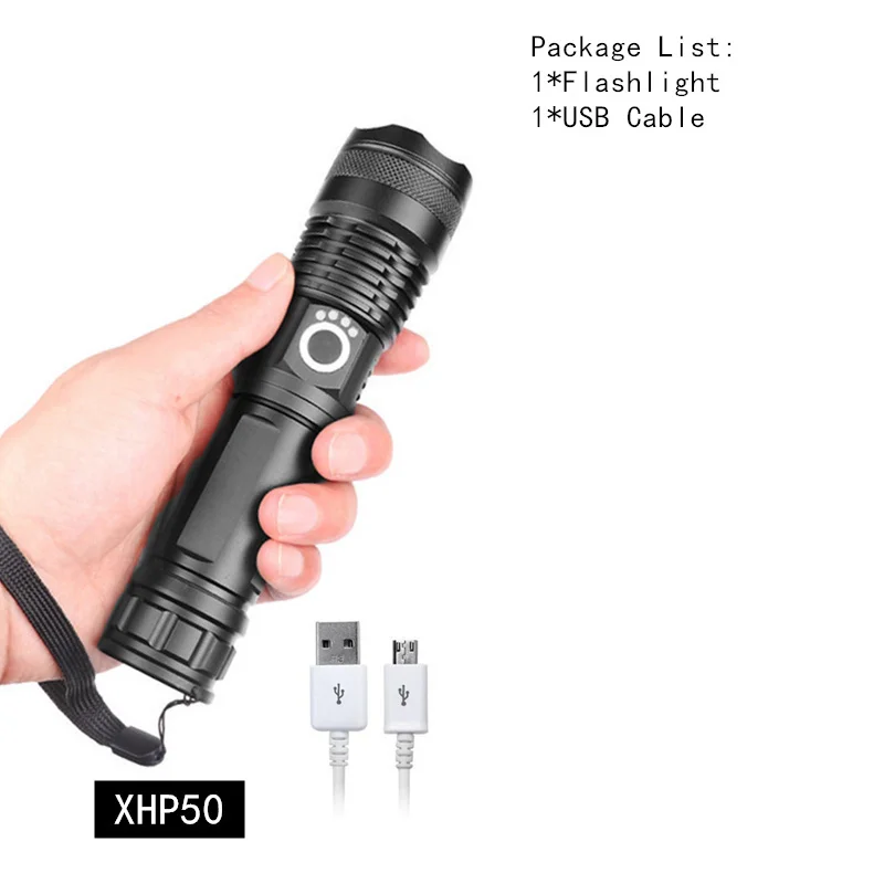 Высокая мощность xhp70.2 мощный светодиодный светильник-вспышка Перезаряжаемый USB фонарь с зумом xhp70 xhp50 18650 или 26650 перезаряжаемый светодиодный светильник - Испускаемый цвет: Package A