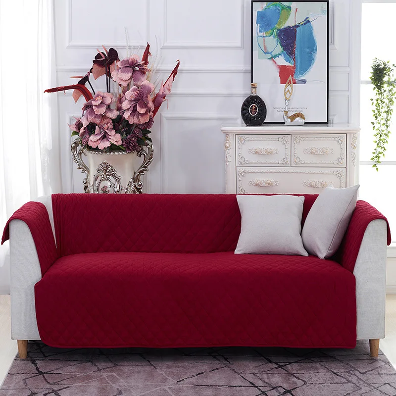 Износостойкий чехол для дивана, высококачественный дышащий защитный коврик для дивана, многофункциональный коврик для гостиной, спальни, чехлы для мебели - Цвет: Red