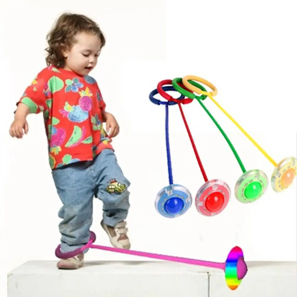 Kids LED Flash Ring Jump Dance Skip Ball Children Ankle Sports Fun Luminous Toy