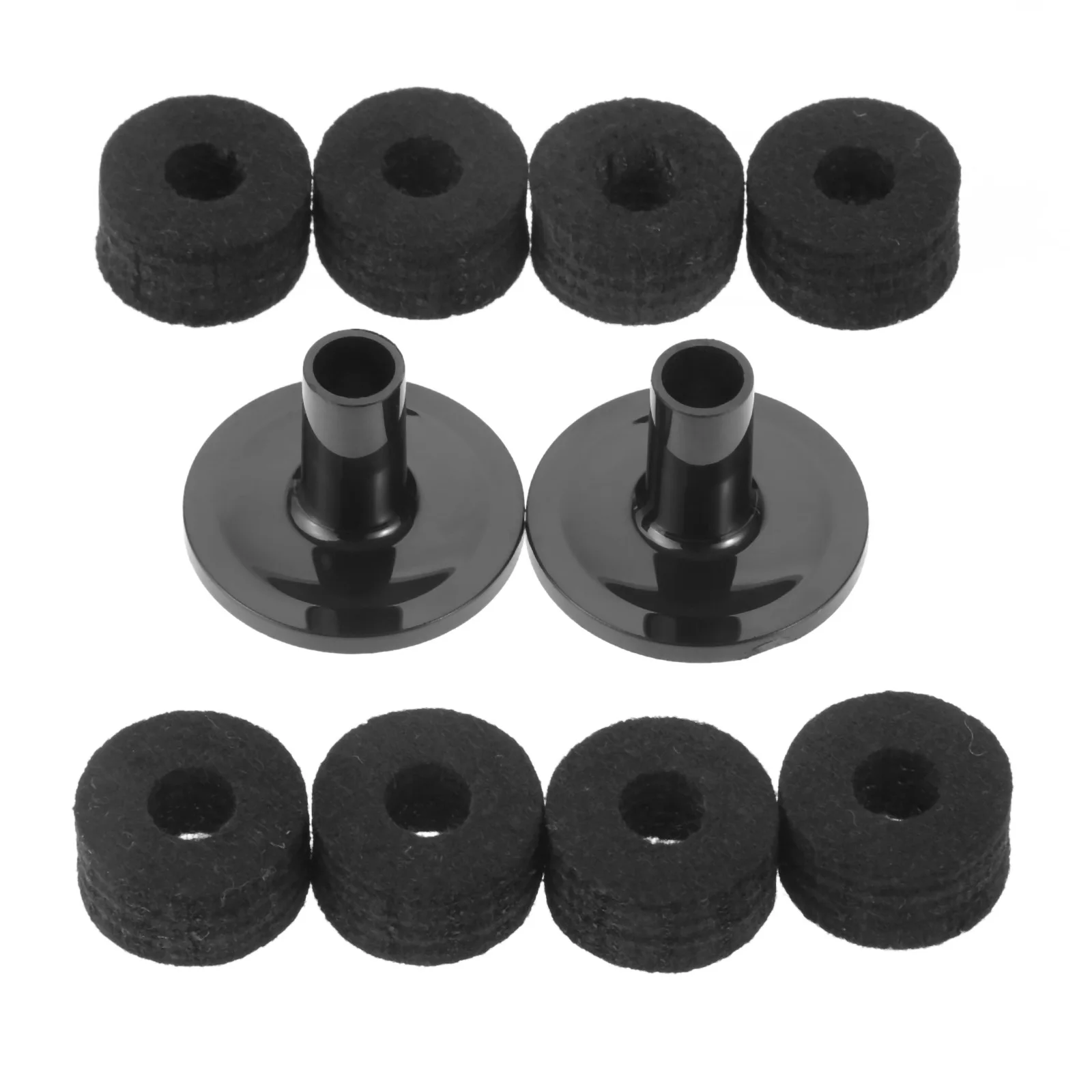 8Pcs Cymbal Stand 25mm Felt Washer 2Pcs Cymbal Sleeves Drum Replacement Parts