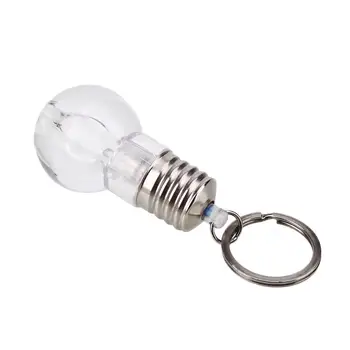 

Key Ring Light Bulb Key Chain Lighting Fixture Party Supply Gifts Decoration Ornament Transparent & Silver Colorful / White