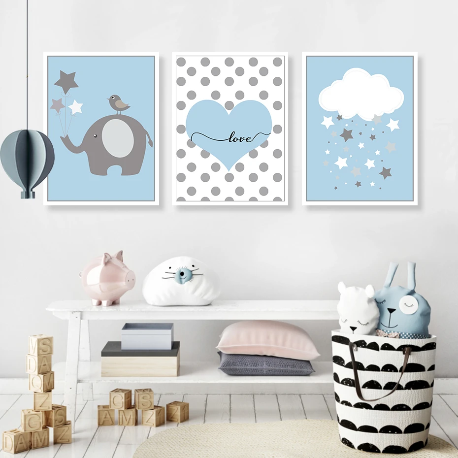 For Baby Boy Baby Room Canvas Wall Art Canvas Nursery Decor