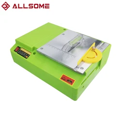 Allsome serra de mesa portátil multifuncional 220v 480w, ferramenta de corte para marcenaria, bancada, carpintaria artesanal