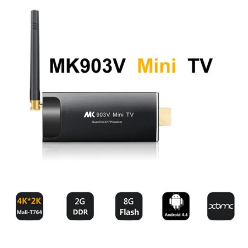  MK903V Android 7.1 TV Stick RK3288 Quad Core 2GB Ram 8GB Rom HDMI 4K*2K H.265 2.4GHz/5GHz Dual WiFi