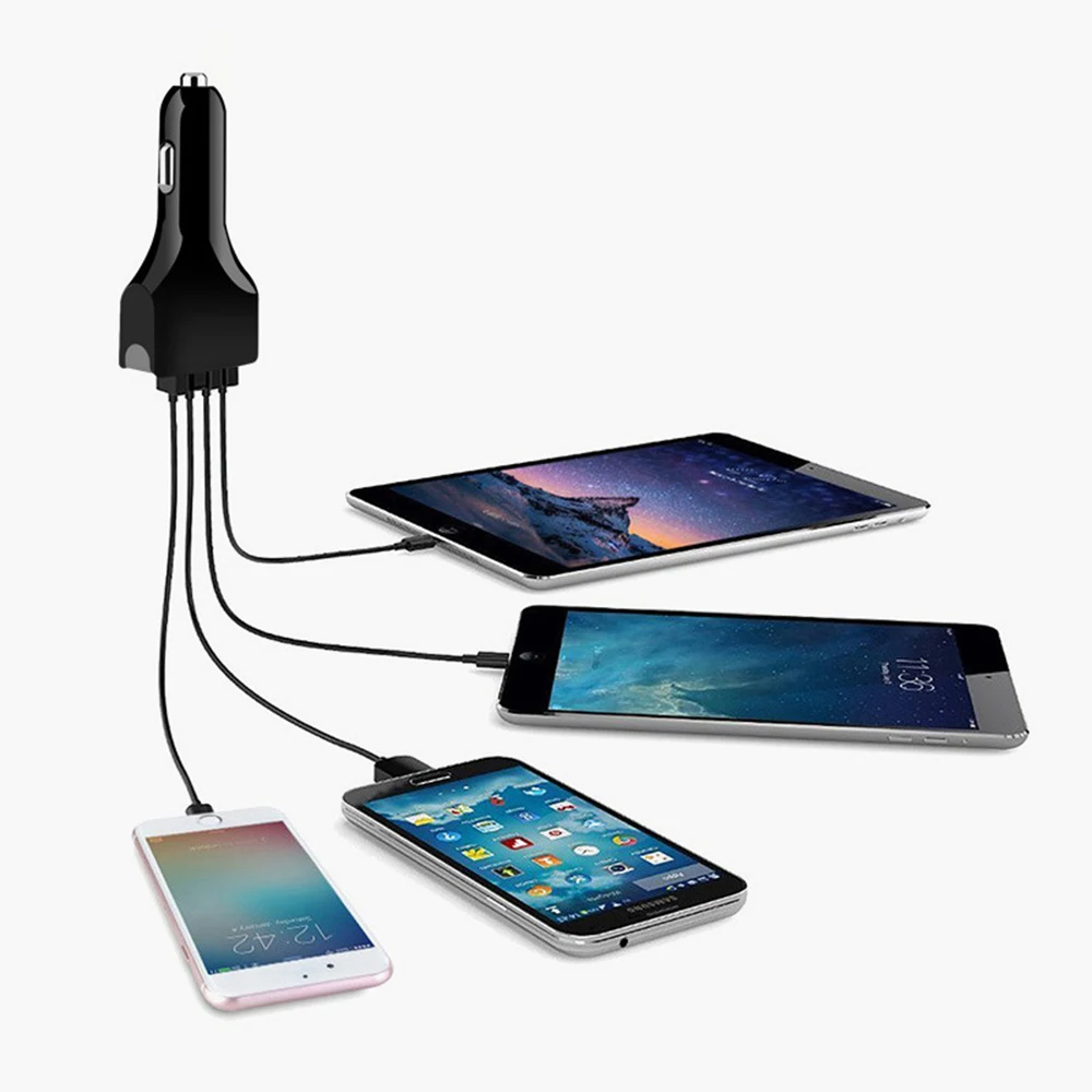 4 USB Автомобильное зарядное устройство Автомобильное быстрое зарядное устройство портативное автомобильное зарядное устройство адаптер Электроника QC3.0+ 3.5A прочный автомобильный зарядное устройство адаптер