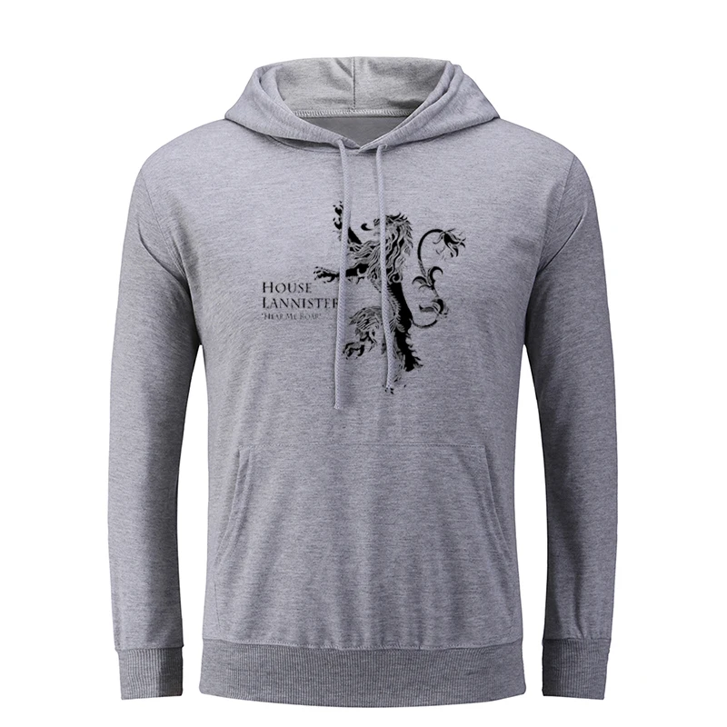 Игра престолов House Lannister of Casterly Rock Hear Me Roar Мужская графическая толстовка с капюшоном струны пуловер с капюшоном подарок - Цвет: icWM2193G