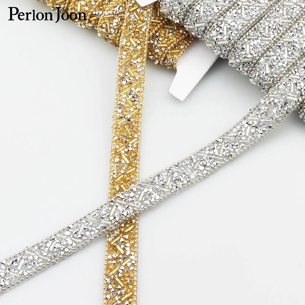Rhinestone Accessories 1 yard 1.3cm Wide gold silver iron Tape