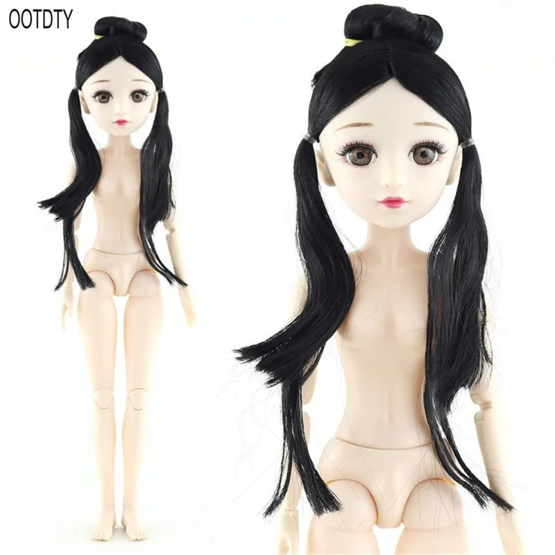 9 42 см Bjd кукла 24 шаровая шарнирная кукла DIY обнаженное тело вьющиеся прямые волосы подарок для девочки с 3D глазами голова куклы игрушки для девочек - Цвет: 9