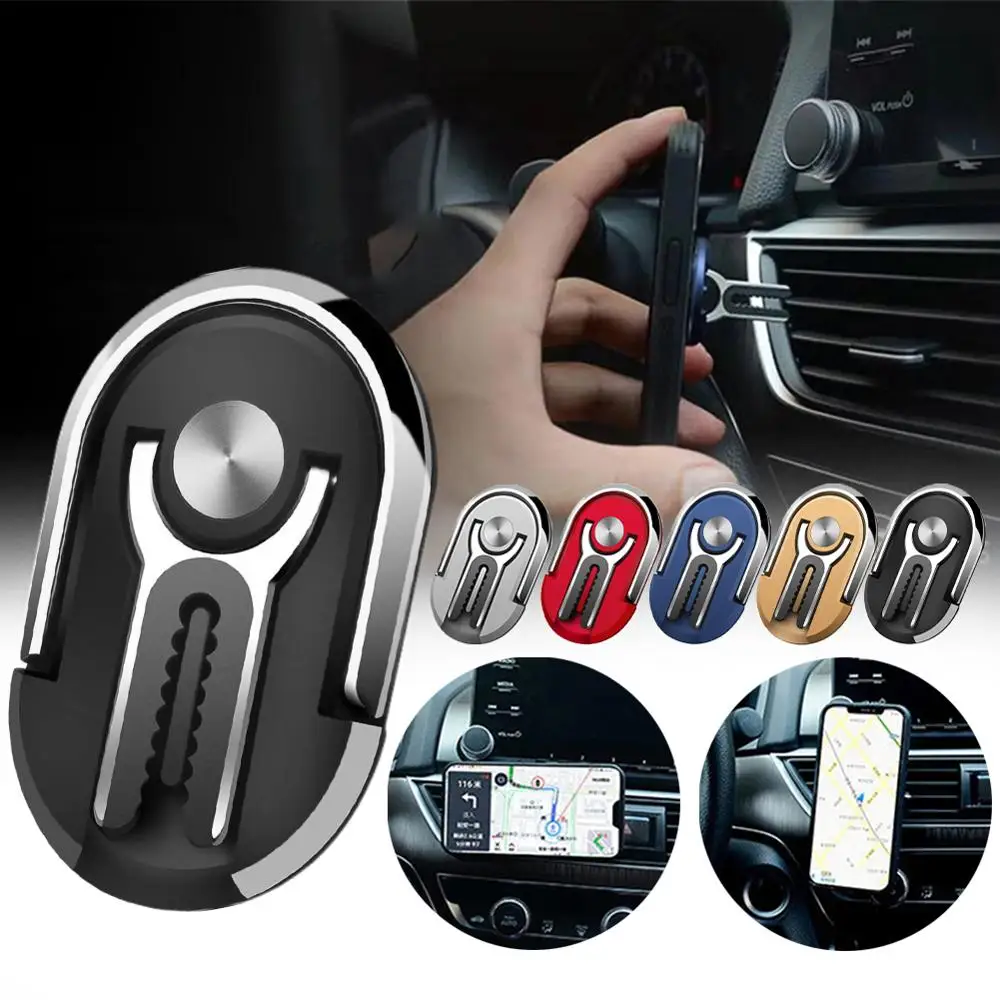 

Multipurpose Mobile Phone Holder 360 Degree Car Air Vent Grip Mount Stand Rotation Anti-slip sawtooth Finger Ring Phone Holder