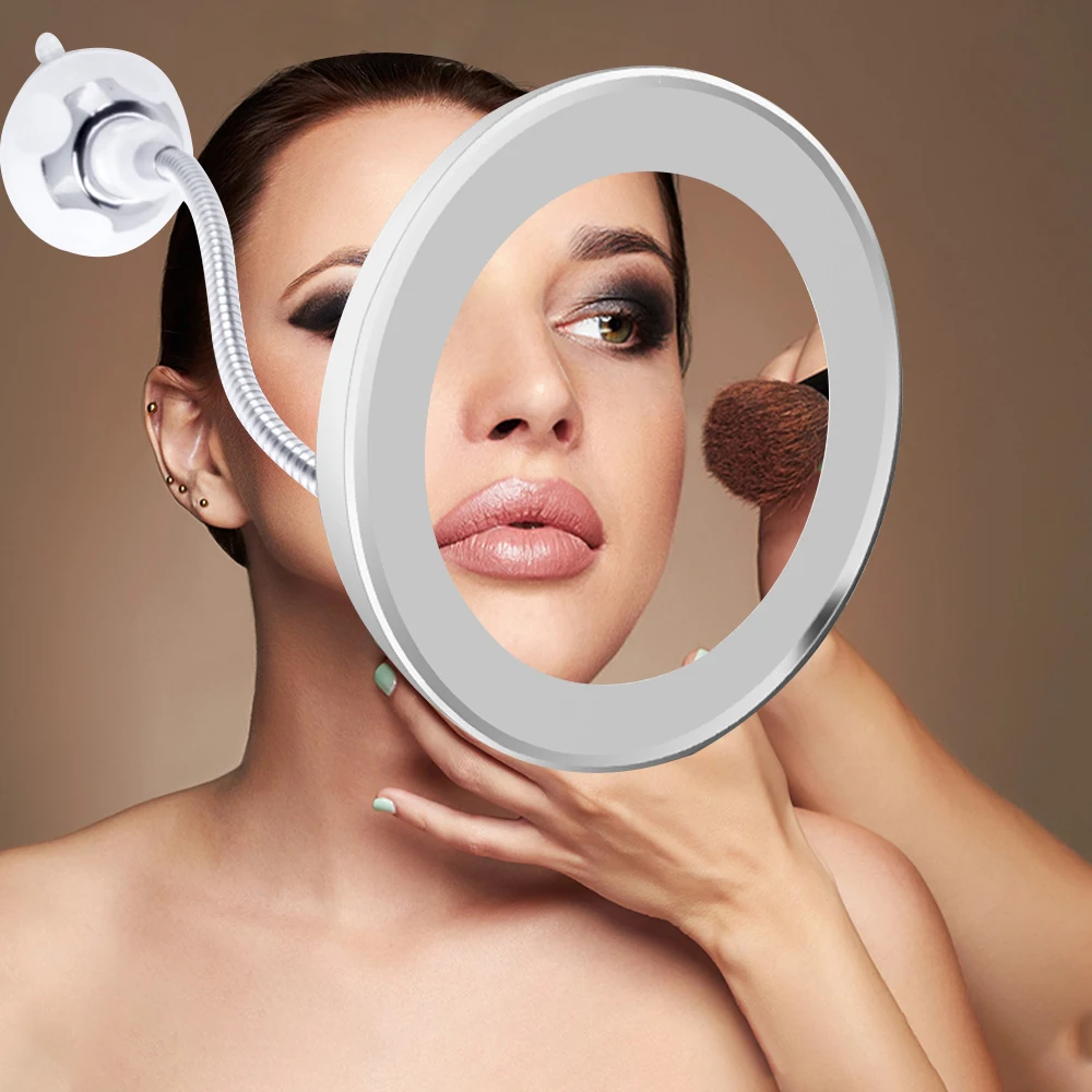 Günstig 360 grad Rotation 10X Lupe Make Up Spiegel Led Nacht Flexible Eitelkeit Tabelle Spiegel Lupe Lampe Füllen in Licht werkzeuge