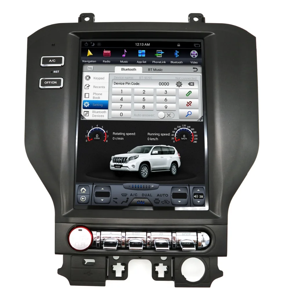 Cheap Tesla style Android 9.0 car GPS navigation for Ford Mustang 2015-2019 Car Auto Radio Stereo Head Unit Recorder Vertical Screen 3