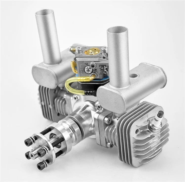 RCGF 50cc двухцилиндровый бензиновый/бензиновый двигатель двойной цилиндр с глушителем/зажигание/Свеча зажигания для радиоуправляемой модели самолета