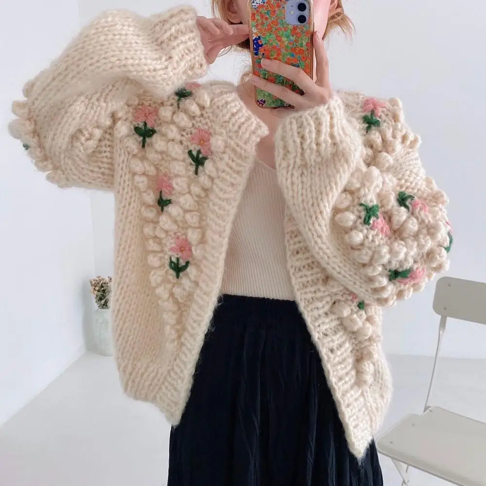 High Quality Women Cardigans with Floral