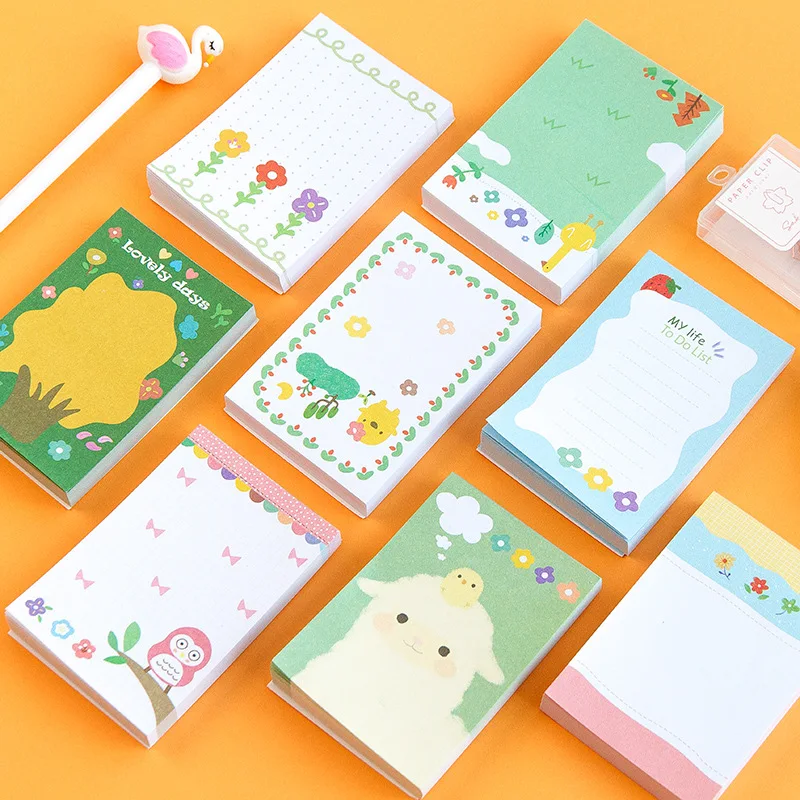 100 листов Kawaii Alpaca сова клубника цветы портативный список записей|Блокноты| |