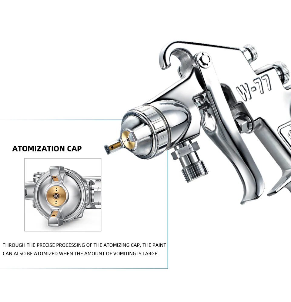 W-77 пневматический распылительный пистолет 2,0/2,5/3,0 мм Калибр насадка автомобиля/мебель для распыления инструмент для ремонта автомобиля DIY поделок/Краски опрыскиватель