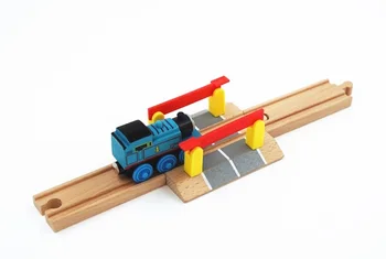 Wooden Train Track Accessories Cross Track Railway Toys Compatible All Track Educational Toys Railway Accessories 1