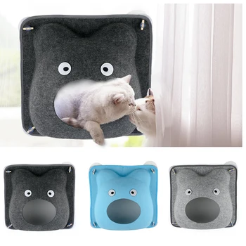 

Pets Cats Window Bed Cat House Natural felt Window Perch Cave Bed Cat Hammock Suction Cup Window Seat Bed Pet Accessories
