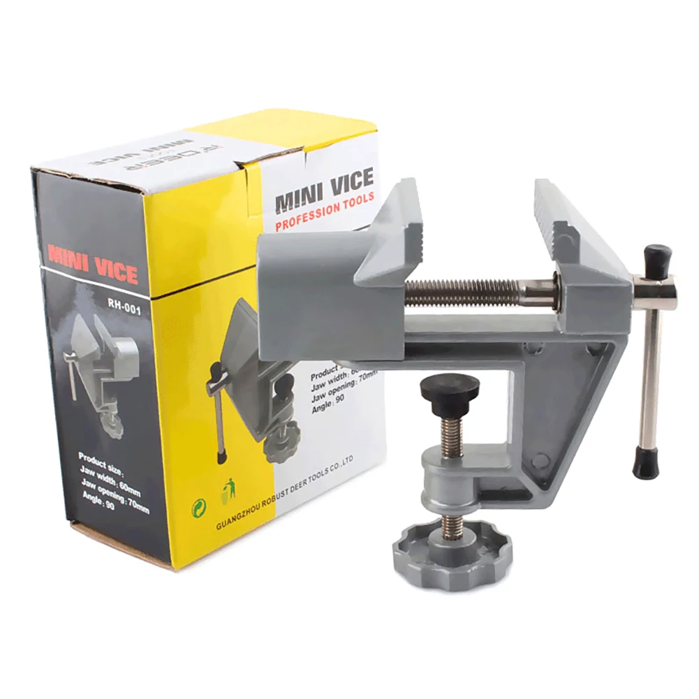 Bench Vise Universal Machine Mini Fixed Repair Tool Aluminium Alloy Table Vice Fixed Jaw Screw Firmly Hand Tools