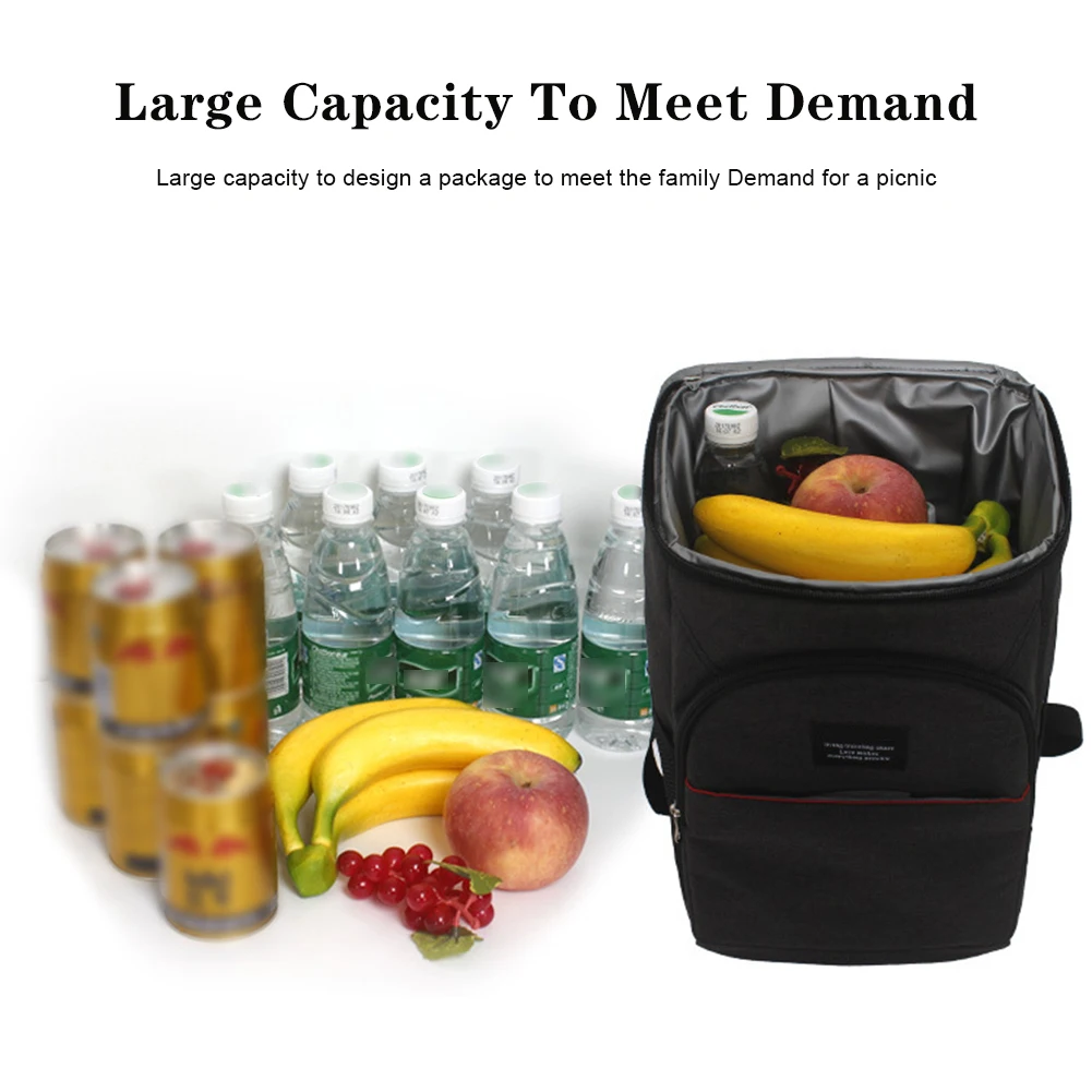 18L утолщенный складной водонепроницаемый Оксфорд сумка для обеда большой
