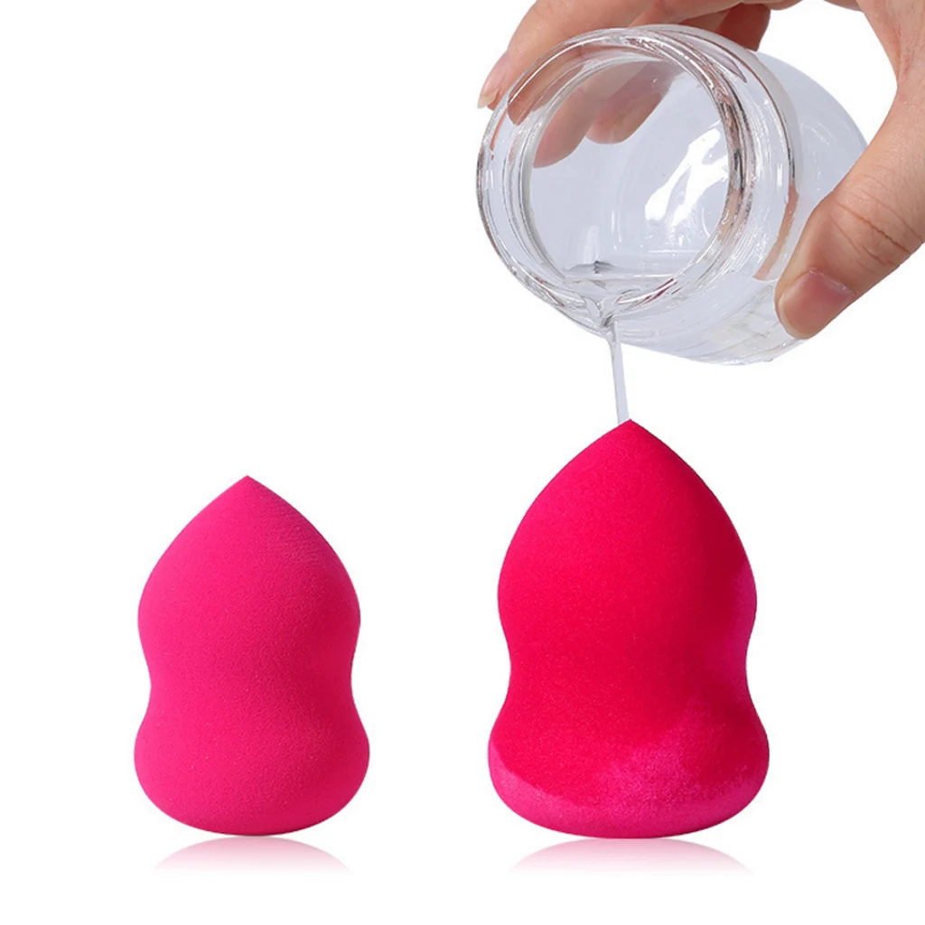 2x Makeup Foundation Sponge Blender Blending Puff Powder Beauty Make Up Sponges with Holder Stand (Random Color)