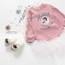 Tonytaobaby/Новая Осенняя детская одежда для маленьких девочек; розовый свитер с длинными рукавами для девочек; Детский свитер