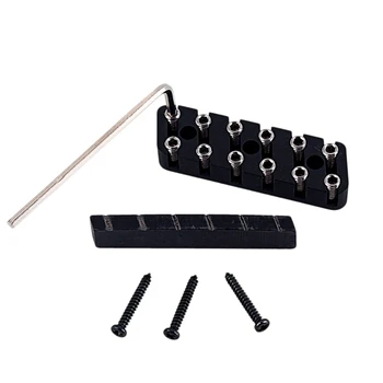

Guitar Locking Nut 6 String Guitar Bridge Saddle Nut with Screws Wrenches Music Instrument Accessories