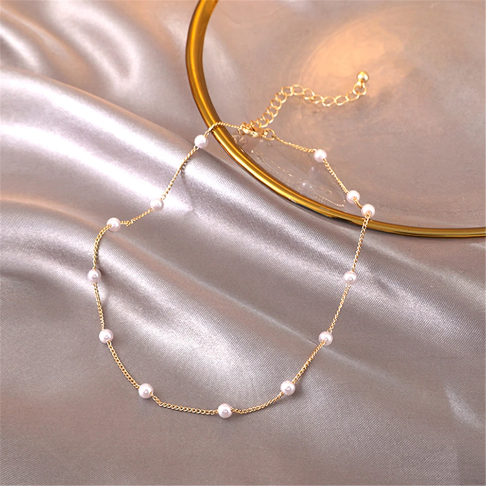 Pearl Necklace Chain Choker Fashion Jewelry Wedding Christmas Party Gift UK