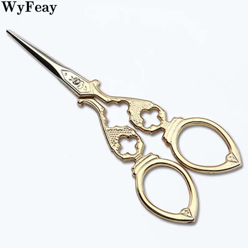 Sewing Scissors Tailor Scissors Craft Scissors Sewing Supplies Retro Vintage Scissors Flower Pattern Needlework Embroidery Stainless Steel Tailor's Scissor Thread Trimmer Sewing Tools 1 Pcs