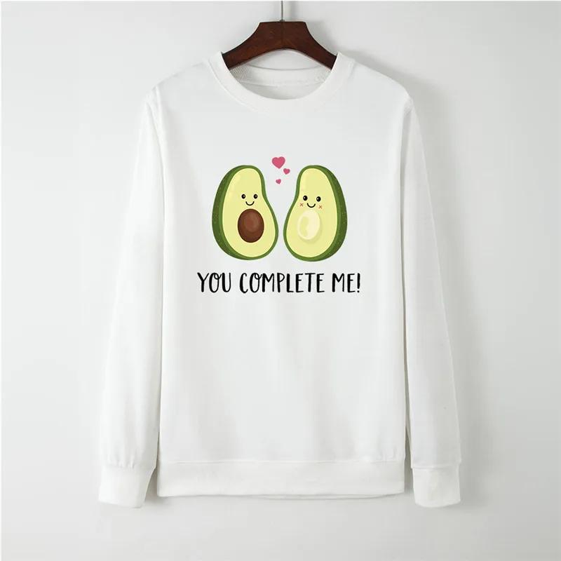 Новая Женская толстовка с принтом авокадо пуловер длинным рукавом свитшот