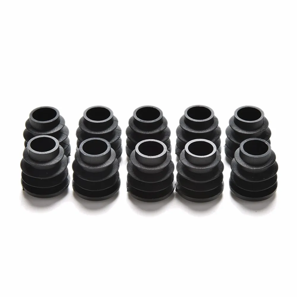 10 шт черные пластиковые ножки для мебели пробки защитные Заглушки вставные Заглушки для круглых труб 8 размеров