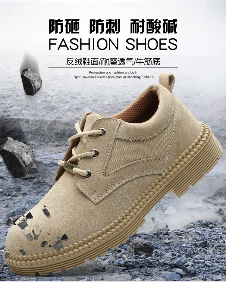 Men's High Top Winter Boots Steel Toe Anti Smash Protective Work Shoes Boots Men Puncture Proof Safety Shoes Fast Shipping