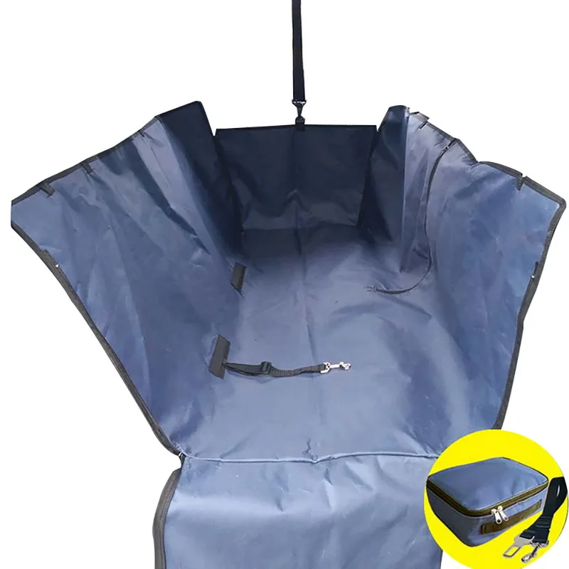 130x40x50cm navy Переноска для домашних животных, ткань Оксфорд, рисунок лапы, автомобильный чехол для домашних животных, чехол для сиденья для собак, автомобильное заднее сиденье, переноска, водонепроницаемый коврик для домашних животных, гамак, подушка, защита - Цвет: 130x40x50cm navy