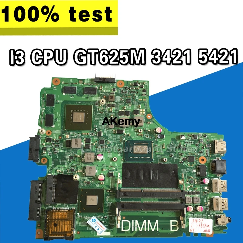12204-1 Материнская плата для ноутбука Dell Vostro-2421 Inspiron-3421 5421 оригинальная материнская плата I3 процессор GT625M видеокарта 4 памяти