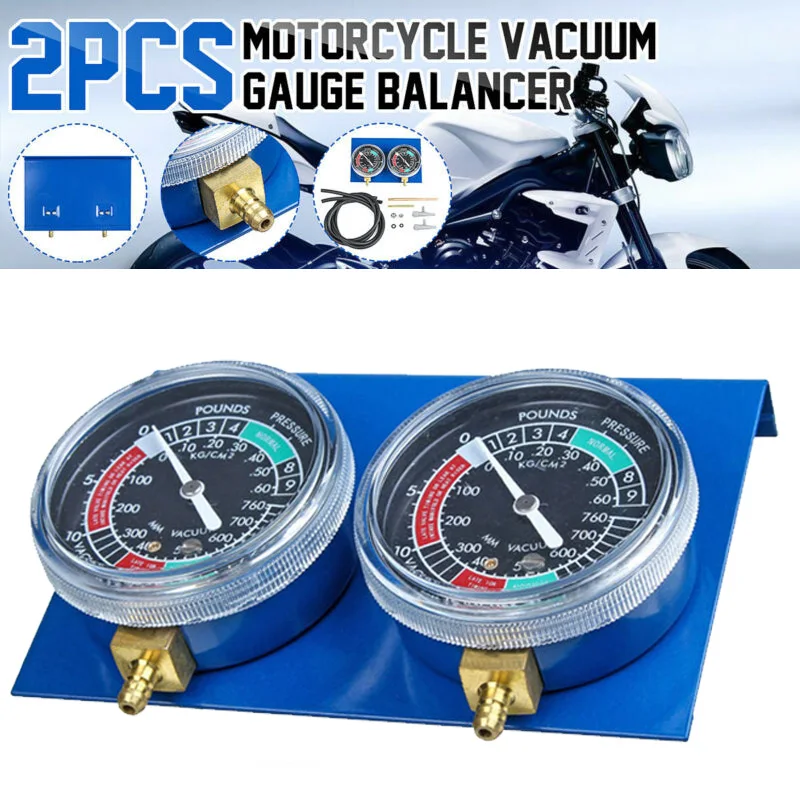 

15cm X 10cm 2*Motorcycle Carburetor Fuel Vacuum Gauge Balancer Synchronizer Tool W/Hose Kit For 2-cylinder Machines