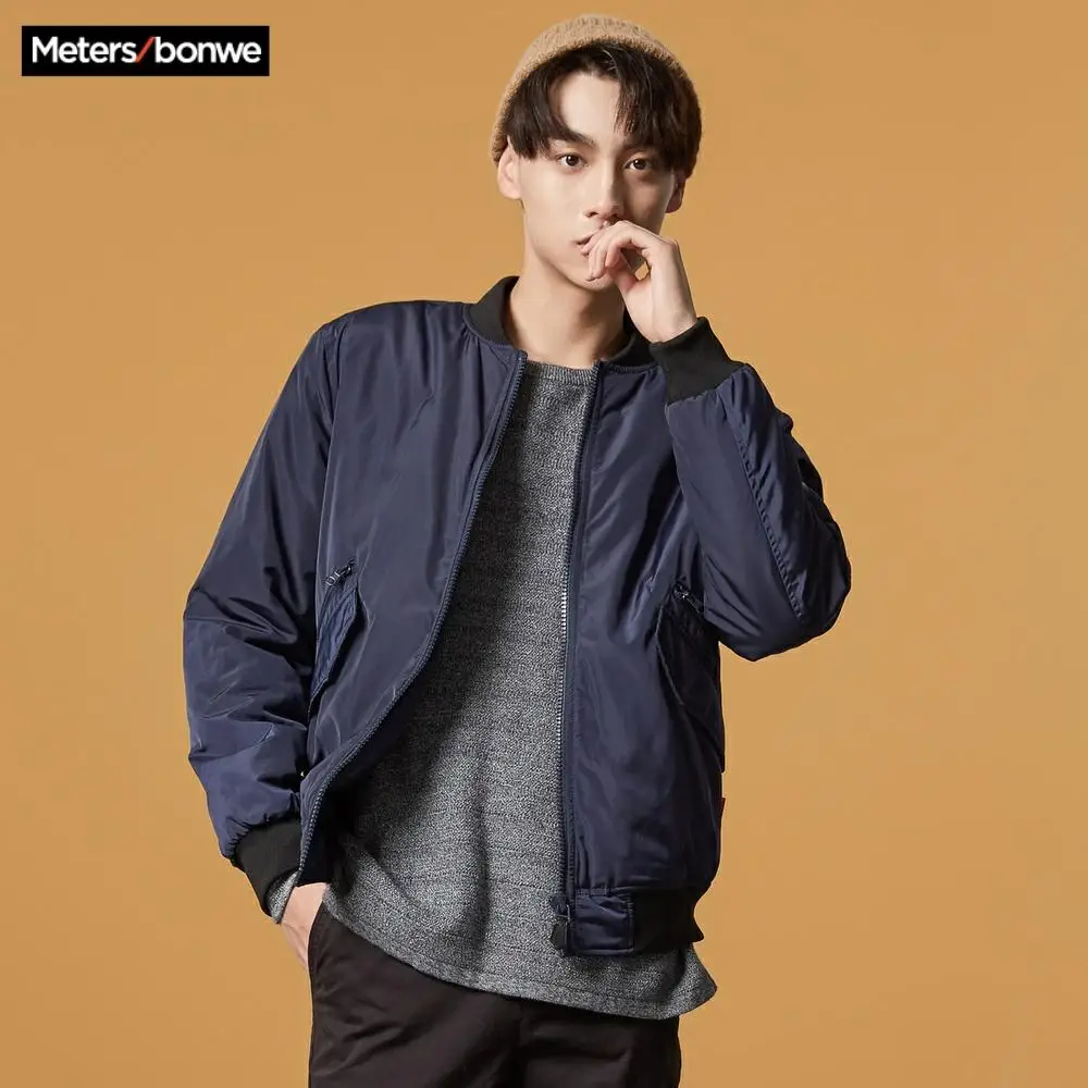Metersbonwe Мужская зимняя стеганая куртка повседневная бейсбольная Теплая мужская